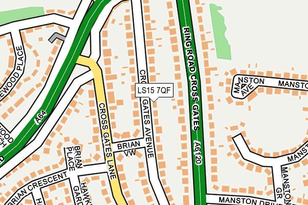 LS15 7QF map - OS OpenMap – Local (Ordnance Survey)