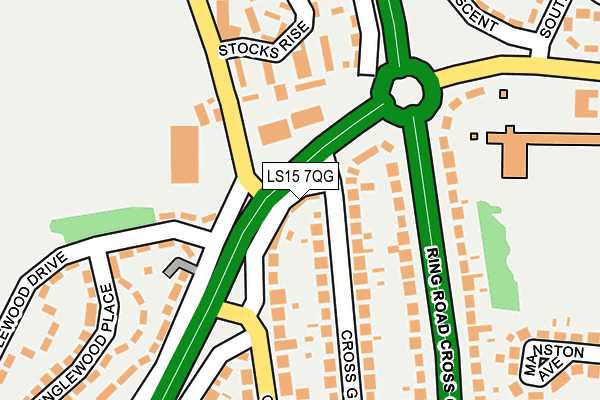 LS15 7QG map - OS OpenMap – Local (Ordnance Survey)