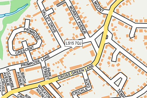 LS15 7QJ map - OS OpenMap – Local (Ordnance Survey)