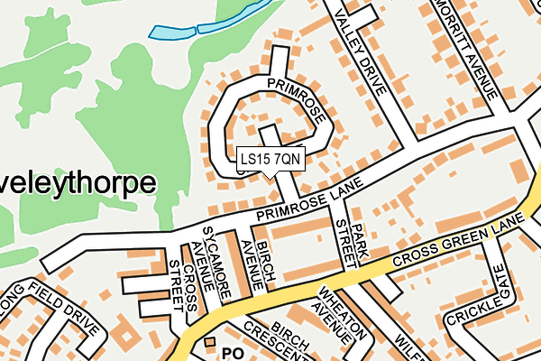 LS15 7QN map - OS OpenMap – Local (Ordnance Survey)
