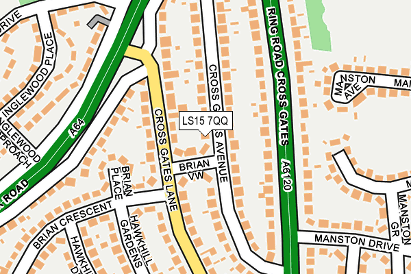 LS15 7QQ map - OS OpenMap – Local (Ordnance Survey)