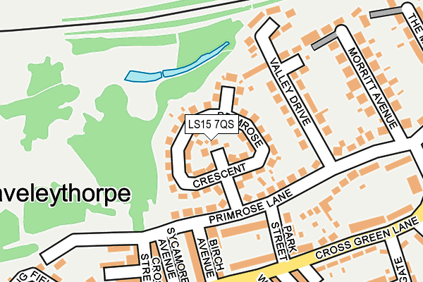 LS15 7QS map - OS OpenMap – Local (Ordnance Survey)