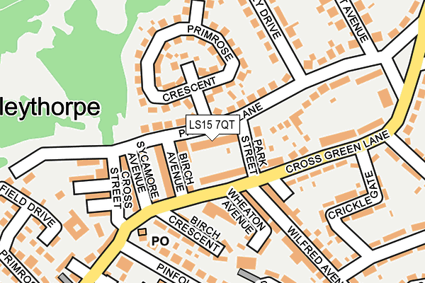 LS15 7QT map - OS OpenMap – Local (Ordnance Survey)