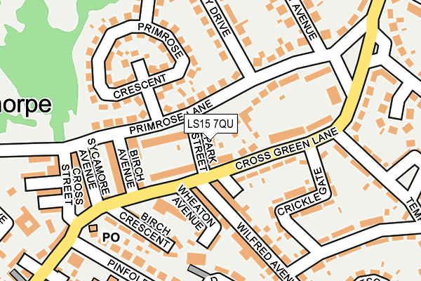 LS15 7QU map - OS OpenMap – Local (Ordnance Survey)