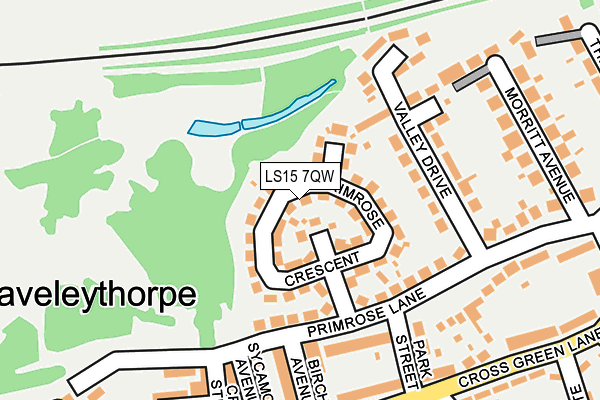 LS15 7QW map - OS OpenMap – Local (Ordnance Survey)