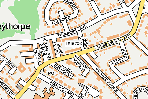 LS15 7QX map - OS OpenMap – Local (Ordnance Survey)