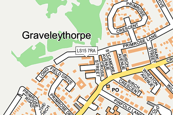 LS15 7RA map - OS OpenMap – Local (Ordnance Survey)