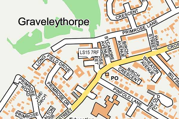 LS15 7RF map - OS OpenMap – Local (Ordnance Survey)