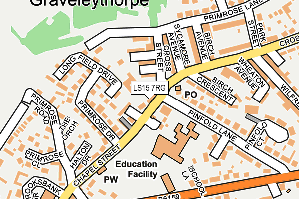 LS15 7RG map - OS OpenMap – Local (Ordnance Survey)