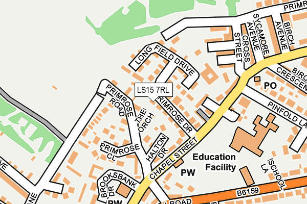 LS15 7RL map - OS OpenMap – Local (Ordnance Survey)