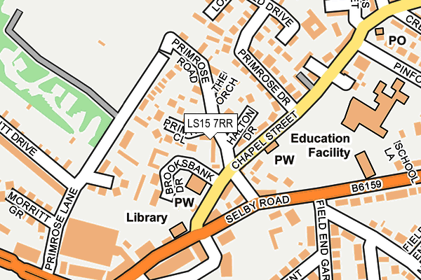 LS15 7RR map - OS OpenMap – Local (Ordnance Survey)