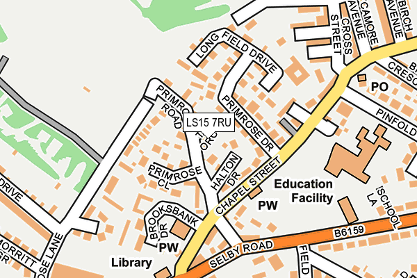 LS15 7RU map - OS OpenMap – Local (Ordnance Survey)