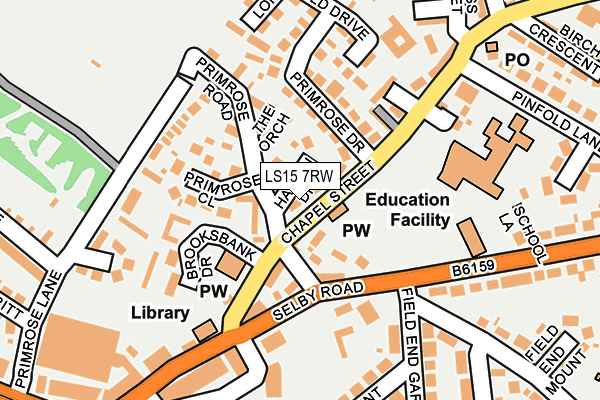 LS15 7RW map - OS OpenMap – Local (Ordnance Survey)