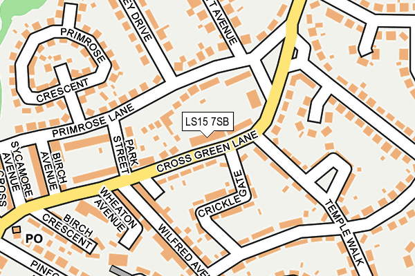 LS15 7SB map - OS OpenMap – Local (Ordnance Survey)