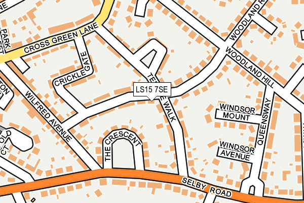 LS15 7SE map - OS OpenMap – Local (Ordnance Survey)