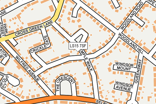 LS15 7SF map - OS OpenMap – Local (Ordnance Survey)