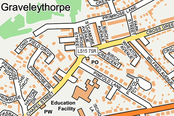 LS15 7SR map - OS OpenMap – Local (Ordnance Survey)