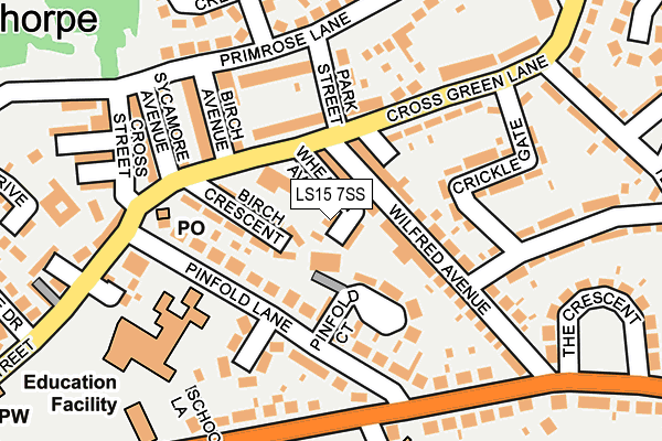 LS15 7SS map - OS OpenMap – Local (Ordnance Survey)
