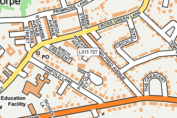 LS15 7ST map - OS OpenMap – Local (Ordnance Survey)
