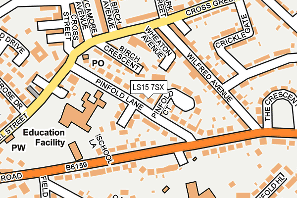 LS15 7SX map - OS OpenMap – Local (Ordnance Survey)