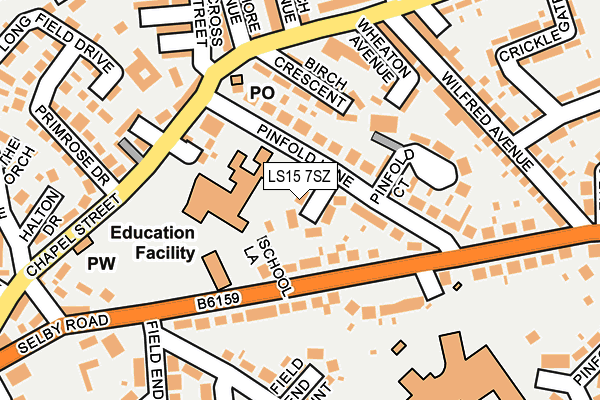 LS15 7SZ map - OS OpenMap – Local (Ordnance Survey)
