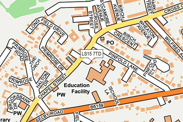 LS15 7TD map - OS OpenMap – Local (Ordnance Survey)