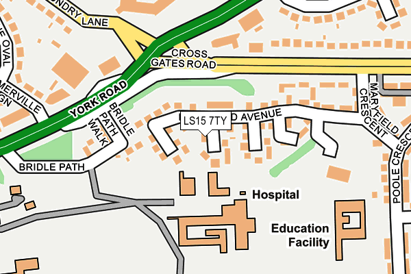LS15 7TY map - OS OpenMap – Local (Ordnance Survey)