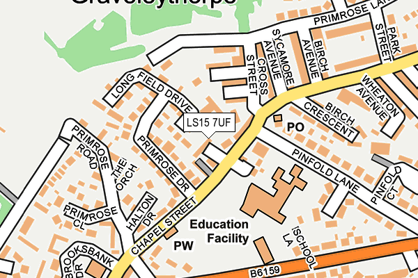 LS15 7UF map - OS OpenMap – Local (Ordnance Survey)