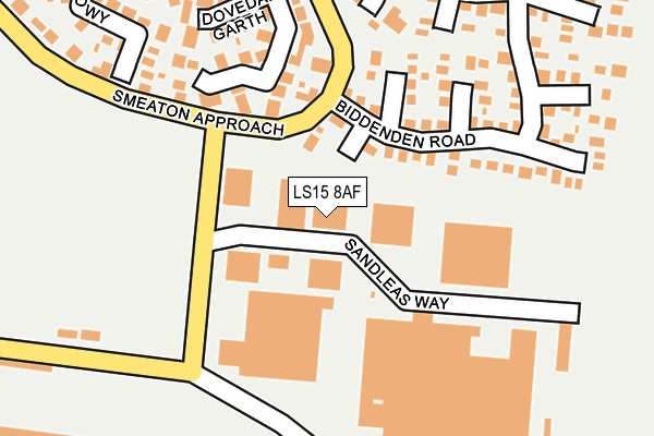 LS15 8AF map - OS OpenMap – Local (Ordnance Survey)