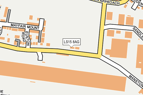 LS15 8AG map - OS OpenMap – Local (Ordnance Survey)