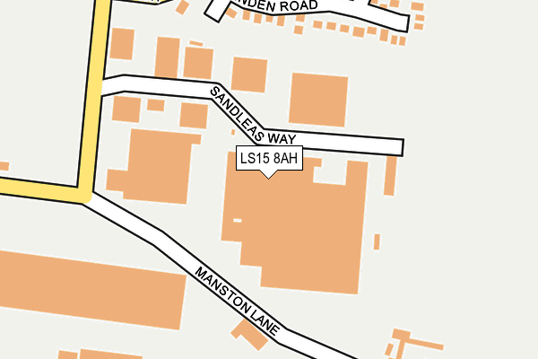 LS15 8AH map - OS OpenMap – Local (Ordnance Survey)