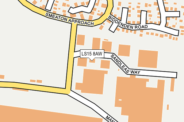 LS15 8AW map - OS OpenMap – Local (Ordnance Survey)