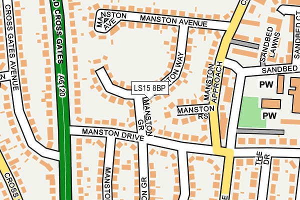LS15 8BP map - OS OpenMap – Local (Ordnance Survey)