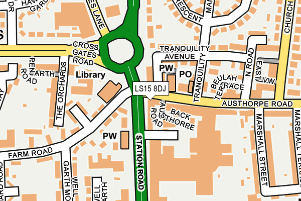 LS15 8DJ map - OS OpenMap – Local (Ordnance Survey)