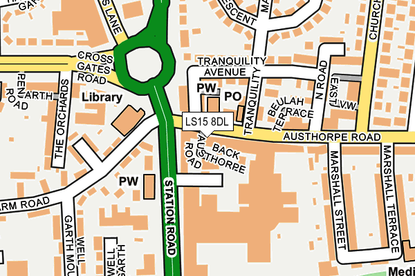LS15 8DL map - OS OpenMap – Local (Ordnance Survey)