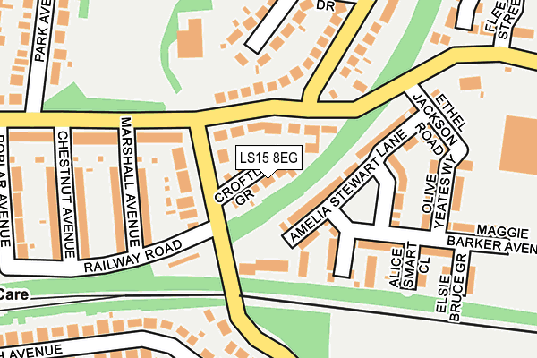 LS15 8EG map - OS OpenMap – Local (Ordnance Survey)
