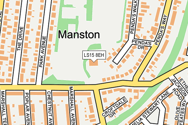 LS15 8EH map - OS OpenMap – Local (Ordnance Survey)