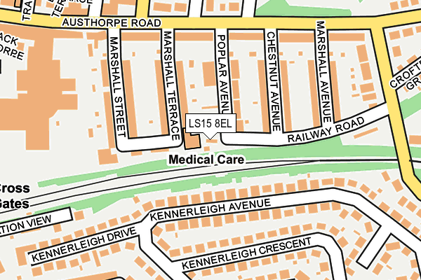 LS15 8EL map - OS OpenMap – Local (Ordnance Survey)