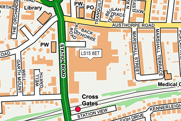 LS15 8ET map - OS OpenMap – Local (Ordnance Survey)
