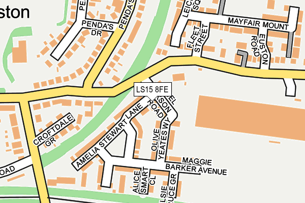 LS15 8FE map - OS OpenMap – Local (Ordnance Survey)