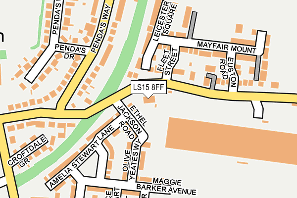 LS15 8FF map - OS OpenMap – Local (Ordnance Survey)