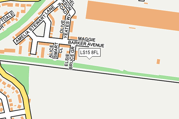 LS15 8FL map - OS OpenMap – Local (Ordnance Survey)
