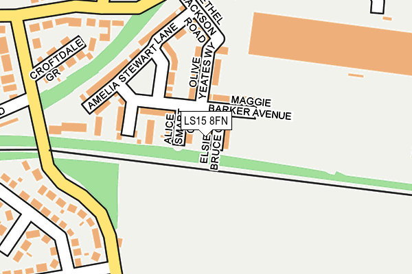 LS15 8FN map - OS OpenMap – Local (Ordnance Survey)