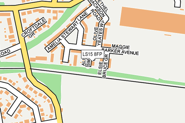 LS15 8FP map - OS OpenMap – Local (Ordnance Survey)