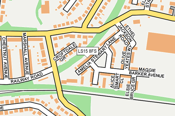 LS15 8FS map - OS OpenMap – Local (Ordnance Survey)