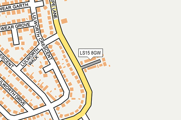 LS15 8GW map - OS OpenMap – Local (Ordnance Survey)