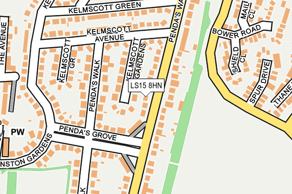 LS15 8HN map - OS OpenMap – Local (Ordnance Survey)