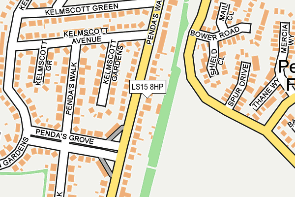 LS15 8HP map - OS OpenMap – Local (Ordnance Survey)