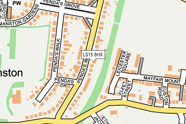 LS15 8HX map - OS OpenMap – Local (Ordnance Survey)