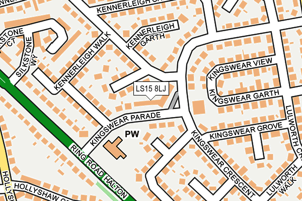 LS15 8LJ map - OS OpenMap – Local (Ordnance Survey)